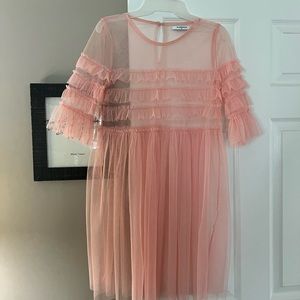 Pink sheer dress from ASOS